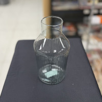 Dikey Çizgili Şeffaf Cam Vazo - 20320 - deg -